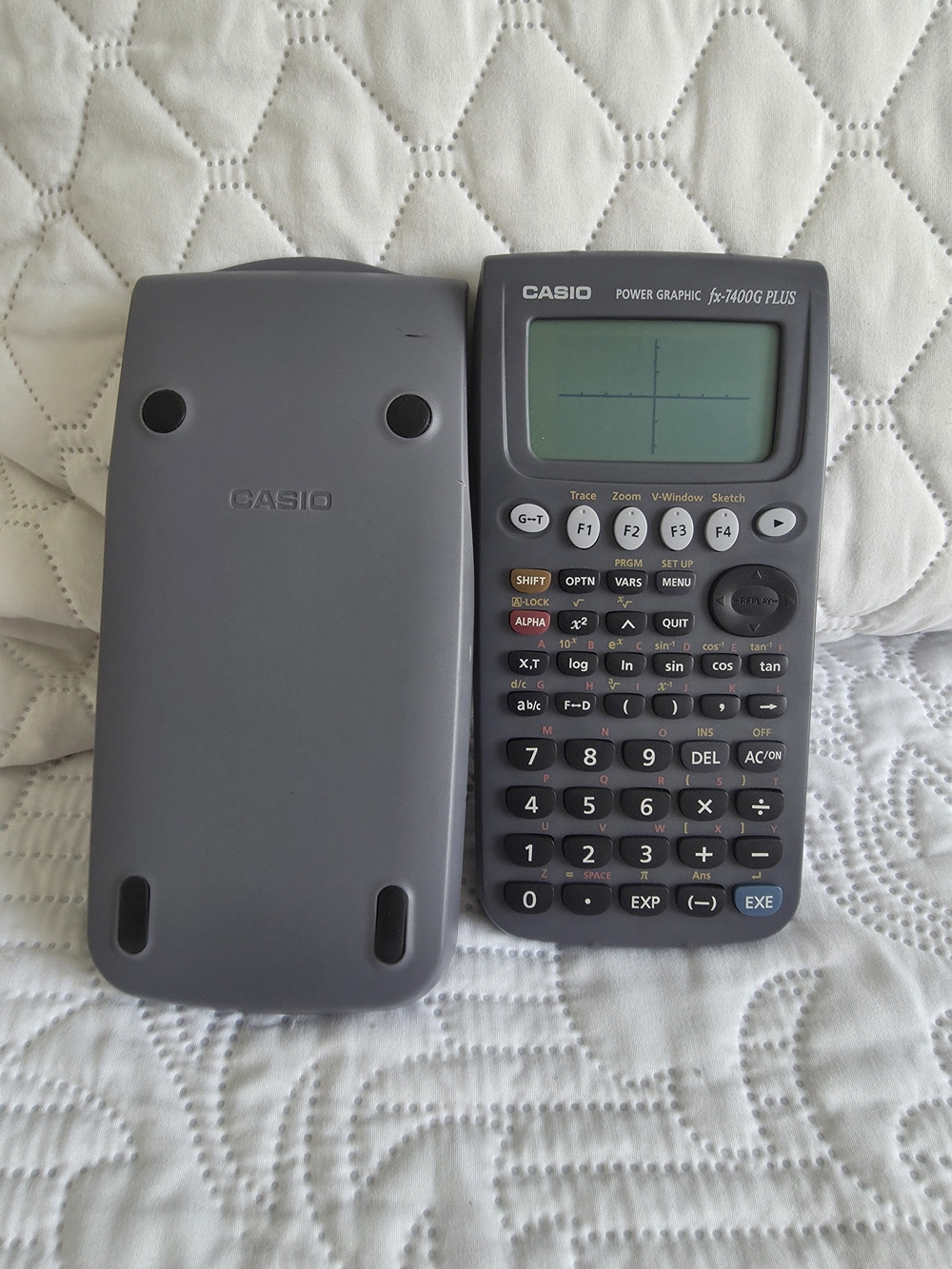Casio Gray Graphing Calculator with Removable Cover
